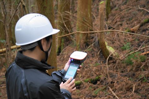 外業用アプリと連動し現地確認